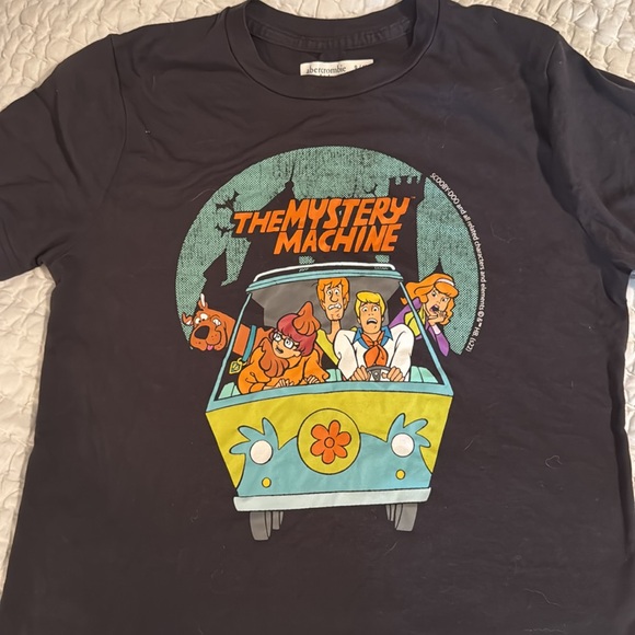 Abercrombie kids tshirt top size 9/ 10 Scooby Doo mystery machine dark grey - Picture 3 of 3